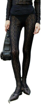 Monogram Mesh Jacquard Tights