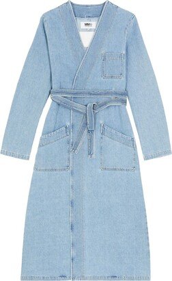 Denim Belted Trench Coat