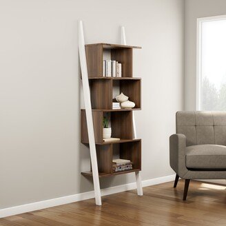 Lena Transitional Two-tone 5-Shelf Bookshelf Display Stand by Carson Carrington