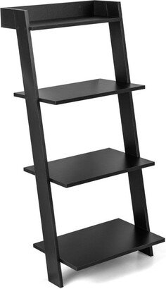 4-Tier Ladder Shelf with Solid Frame and Anti-toppling Device