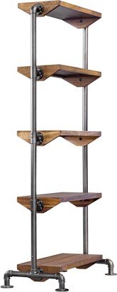 Rhordyn Aged Gunmetal Industrial Etagere