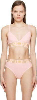 Pink Greca Border Bra