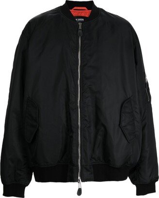 Detached-print bomber jacket