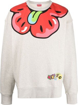 Boke flower graphic-print sweatshirt