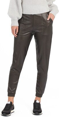 Faux Leather Jogger Pants