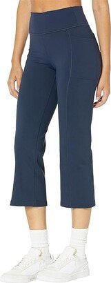 GO WALK High Waisted Crop Pants (Blue Iris) Women's Casual Pants