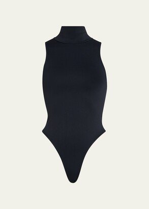 Eterne Mock-Neck Sleeveless Bodysuit