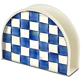 Mackenzie-Childs Royal Check Enamel Napkin Holder