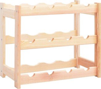 Wine Rack for 12 Bottles Pinewood - Beige/khaki