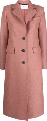 Single-Breasted Virgin Wool Coat-AN