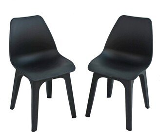 Europa Leisure Eolo Pack of 2 Matte Chairs Grey