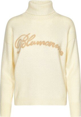 Logo Embroidered Turtleneck Sweater-AA