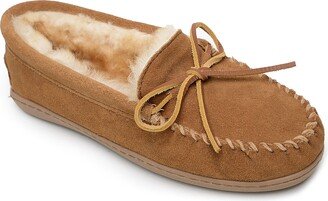 Wide Width Sheepskin Hardsole Moccasin Slipper