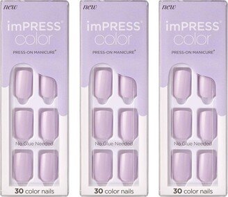 Kiss Nails KISS imPRESS Color Press-On Nails - Picture Purplect - 3pk - 90ct