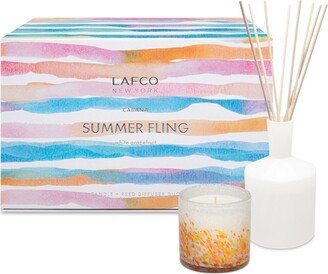 Summer Fling White Grapefruit Candle and Reed Diffuser Duo