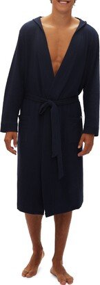 Men's Hooded Waffle-Knit Robe