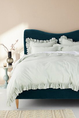 Ruffled Organic Spa Sateen Duvet Cover-AA