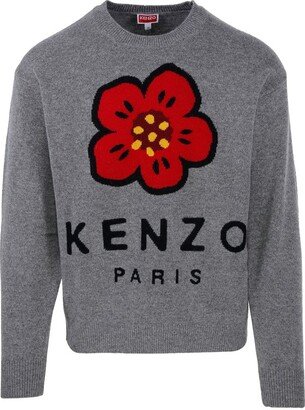 Boke Flower Logo Intarsia Crewneck Jumper-AA