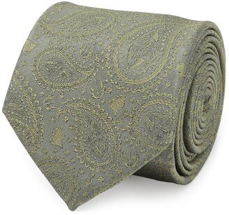 Star Wars Yoda Paisley-Print Silk Tie