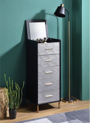 hommetree 4 Drawers Jewelry Armoire with Mirror