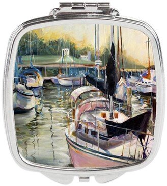 JMK1246SCM Black Sails Sailboats Compact Mirror