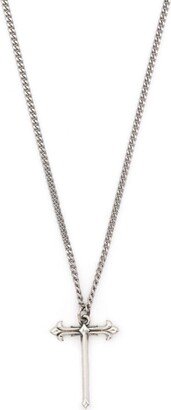 Cross-Pendant Polished-Finish Necklace