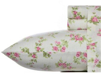 Audrey Cotton Flannel 4 Piece Sheet Set, Full