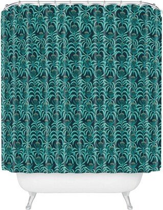 Holli Zollinger Maisey Shower Curtain Green