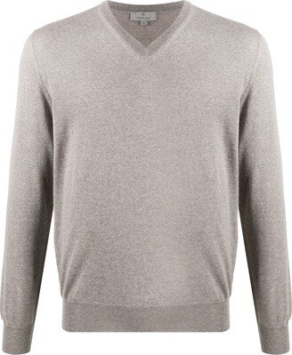 V-neck long-sleeved jumper-AF