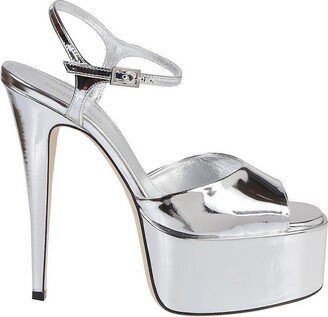 Pamela Metallic Open-Toe Platform Sandals