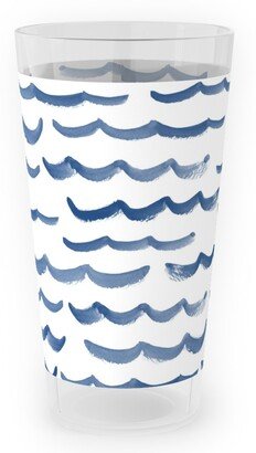 Outdoor Pint Glasses: Ocean Waves Outdoor Pint Glass, White