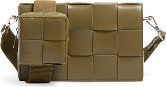 Leather Cassette Cross-Body Bag-AB