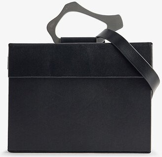 Black Carabiner Box Leather Cross-body bag