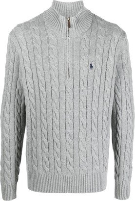 Cable-Knit Half-Zip Jumper