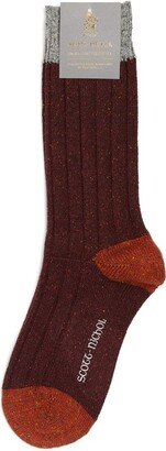 Merino-Silk Ribbed Socks