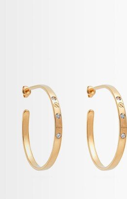 Topaz & 18kt Gold Hoop Earrings