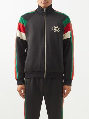 Web Stripe Neoprene And Jersey Track Jacket