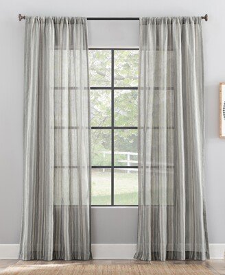 Embroidered Stripe Curtain, 50 x 96