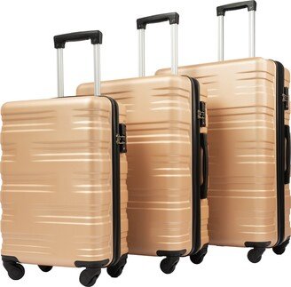 EDWINRAY Luggage Suitcase Sets of 3 Hard Case Luggage Sets