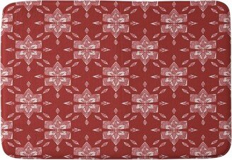 Schatzi Heidi Global Cranberry Memory Foam Bath Mat Brown/Red