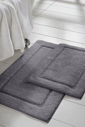 Modern Threads Solid Loop Non-Slip Bath Mat 2-Piece Set