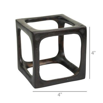 petite cast aluminum square sculpture - 4