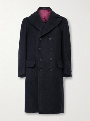 Rubinacci Ulster Double-Breasted Herringbone Wool Coat