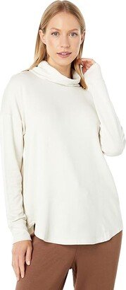 Journey Supersoft Cowl Pullover Sweatshirt (Porcelain) Women's Clothing