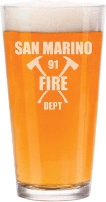 Fire Department Axes Firefighter 16 Oz Beer Pint Glass Gift