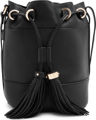 Vicki Leather Bucket Bag, Leather Bag, Black