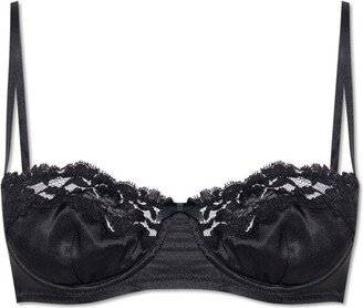 Lace-Detailed Panelled Bra