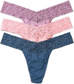 Stretch Cotton Original Rise Thongs, Set of 3