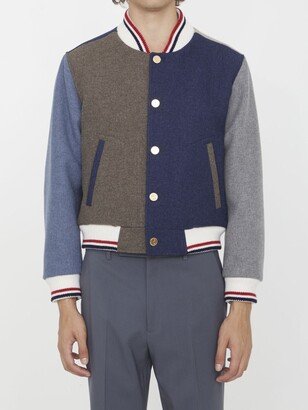 Multicolor wool bomber jacket