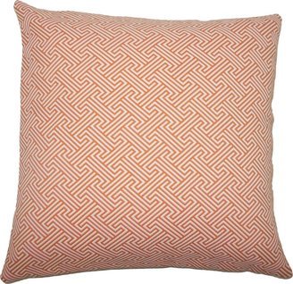 Reijo Geometric Euro Sham Orange - Orange/White